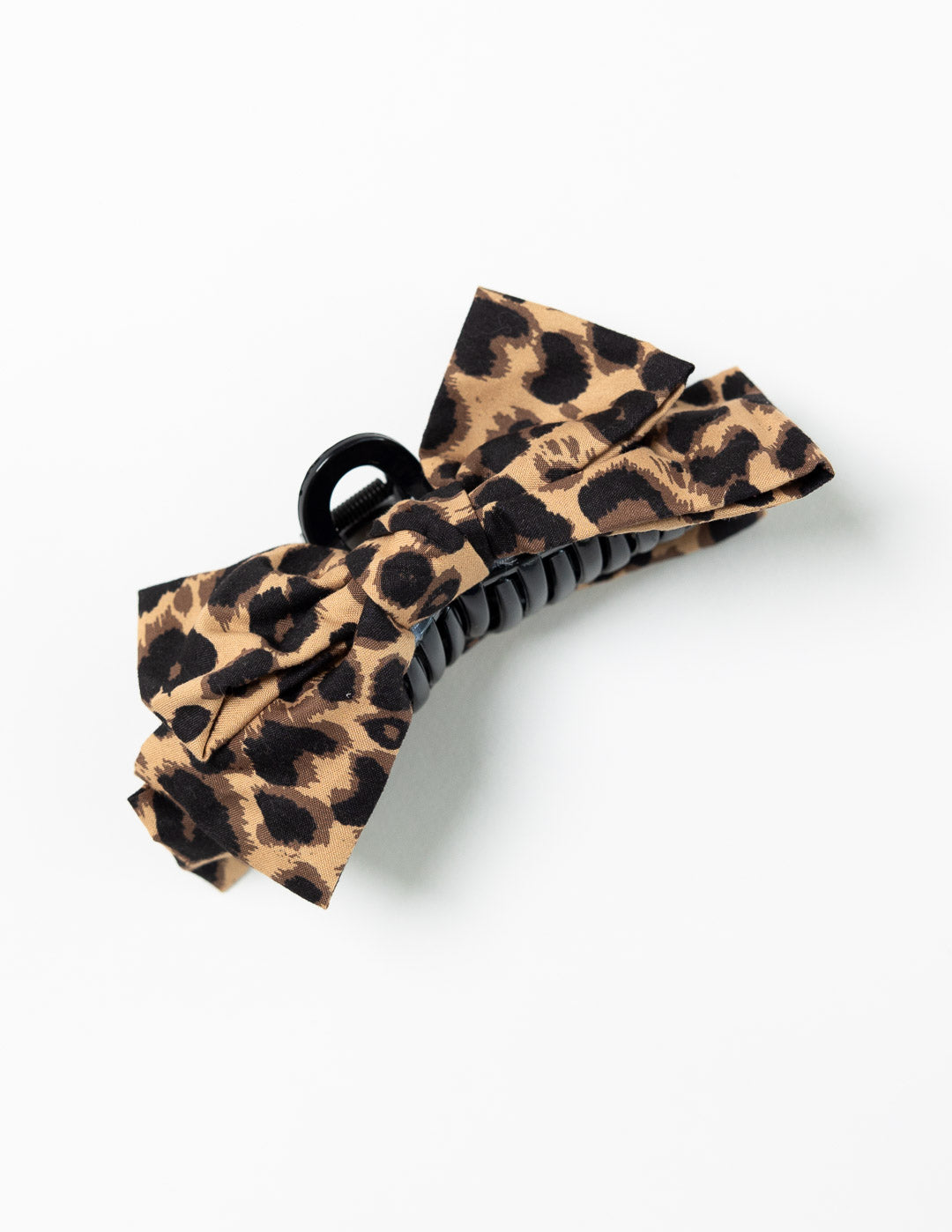 Leopard Bow Claw Clip