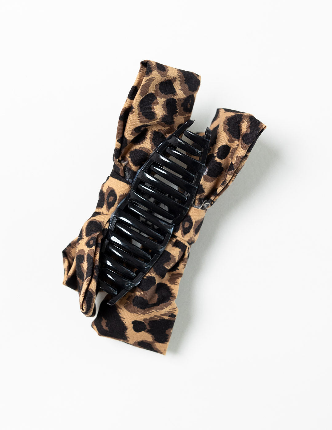 Leopard Bow Claw Clip