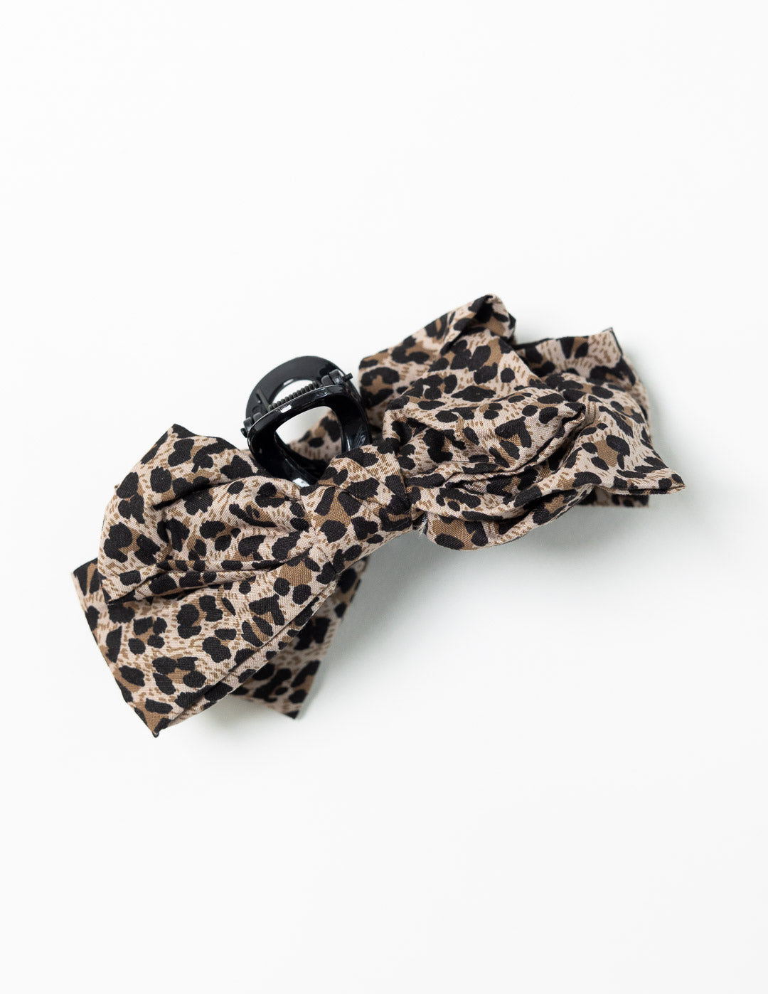 Leopard Bow Claw Clip