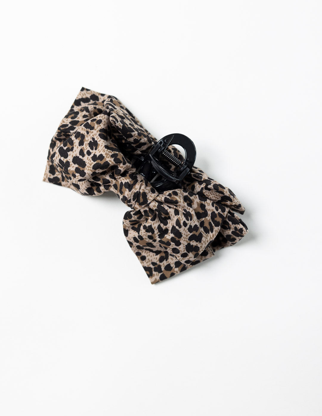 Leopard Bow Claw Clip
