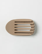 SaltyKurlz flat claw clip in nude— low-profile no-bump hair clip