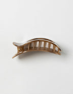 SaltyKurlz flat claw clip in blonde— low-profile no-bump hair clip