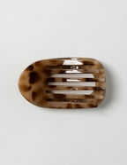 SaltyKurlz flat claw clip in blonde— low-profile no-bump hair clip